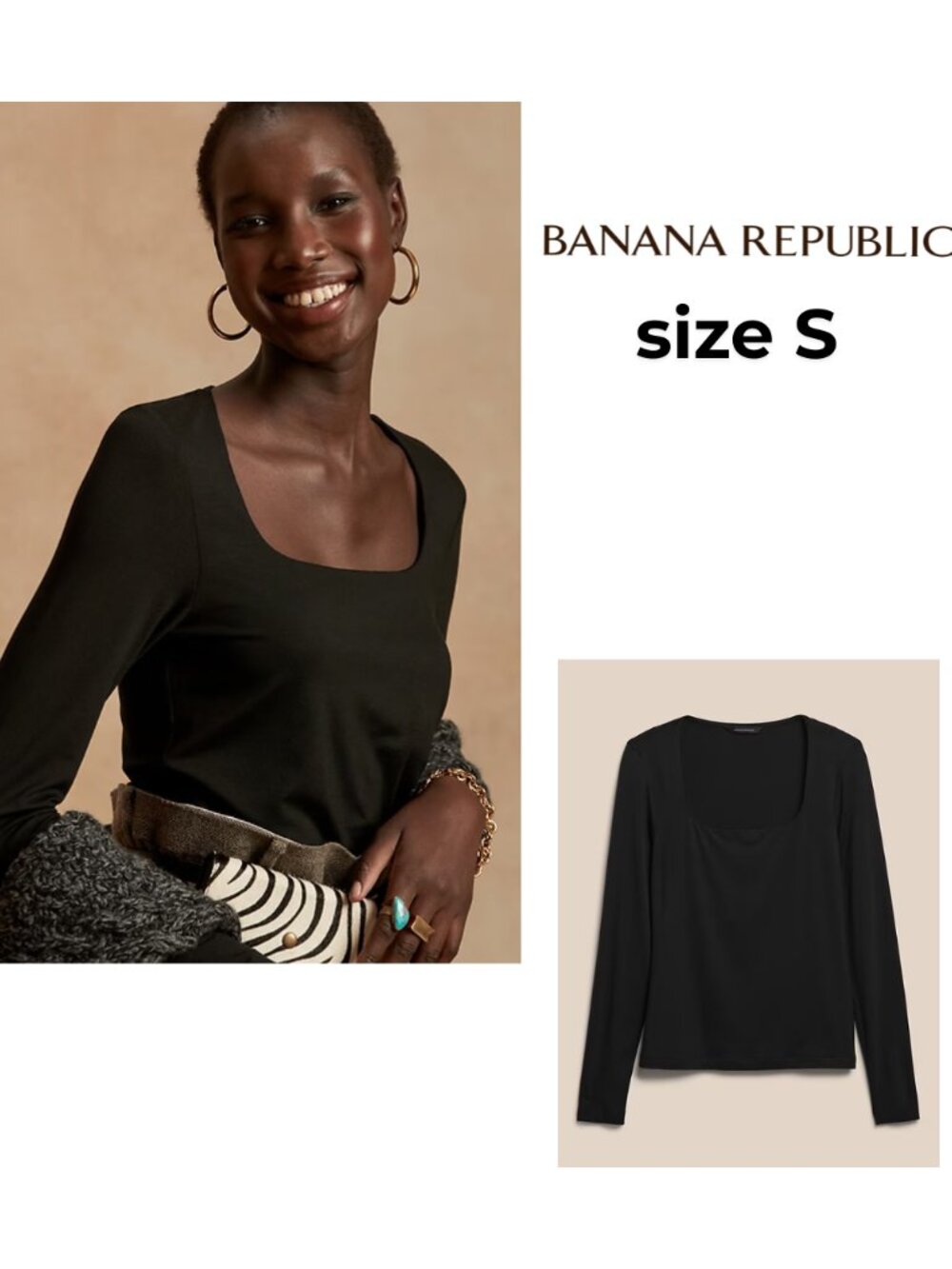 Banana Republic Square-Neck Top